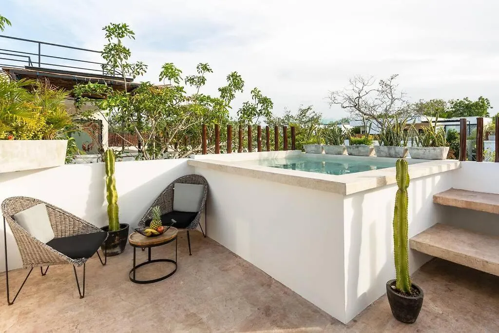 Semesterbostad Chic Townhouse With Private Pool And Rooftop View Tulum Mexiko